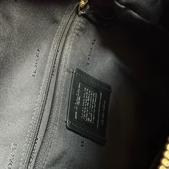 COACH Women Black Leather Backpack - Picture 14 of 16